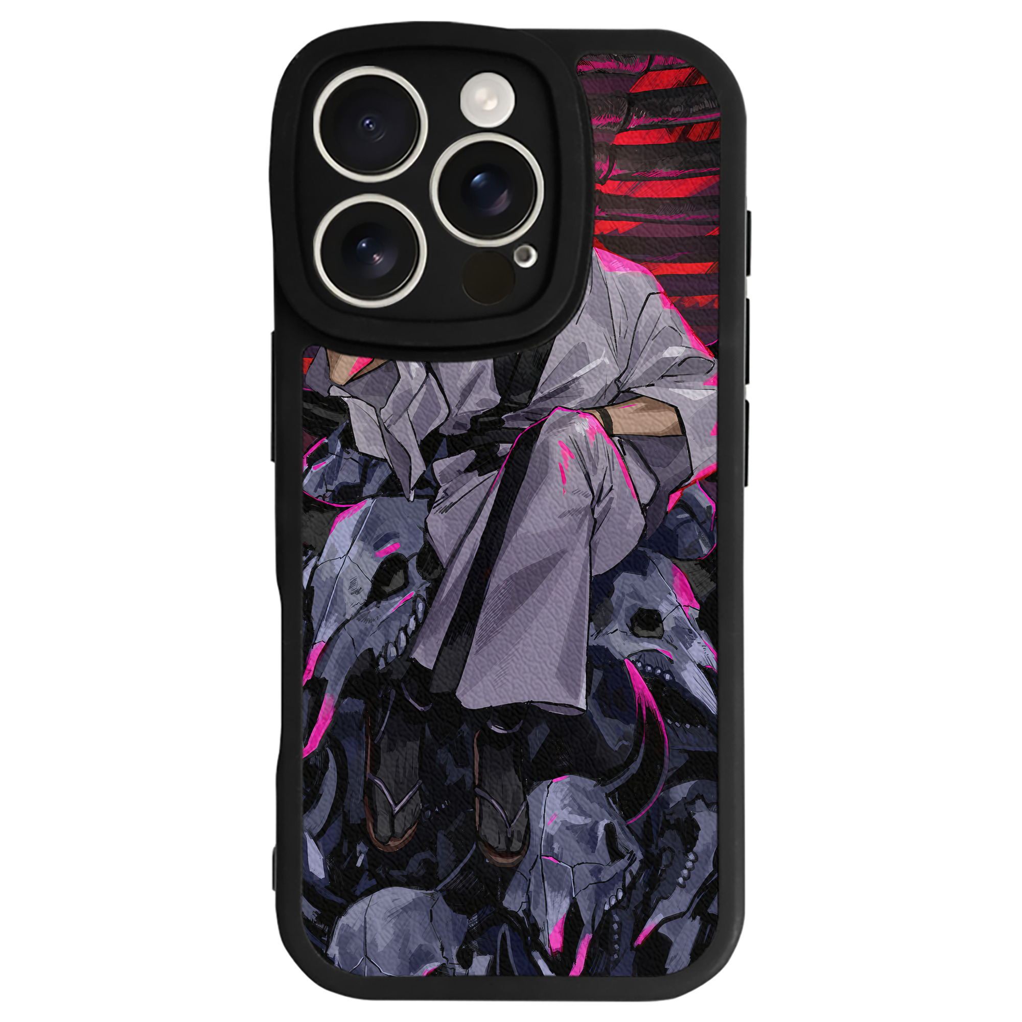 （画像用） 呪術廻戦 Jujutsu Kaisen 【iPhone 16シリーズ対応】シリコンスマホケース（レザー調） 材質：シリコン